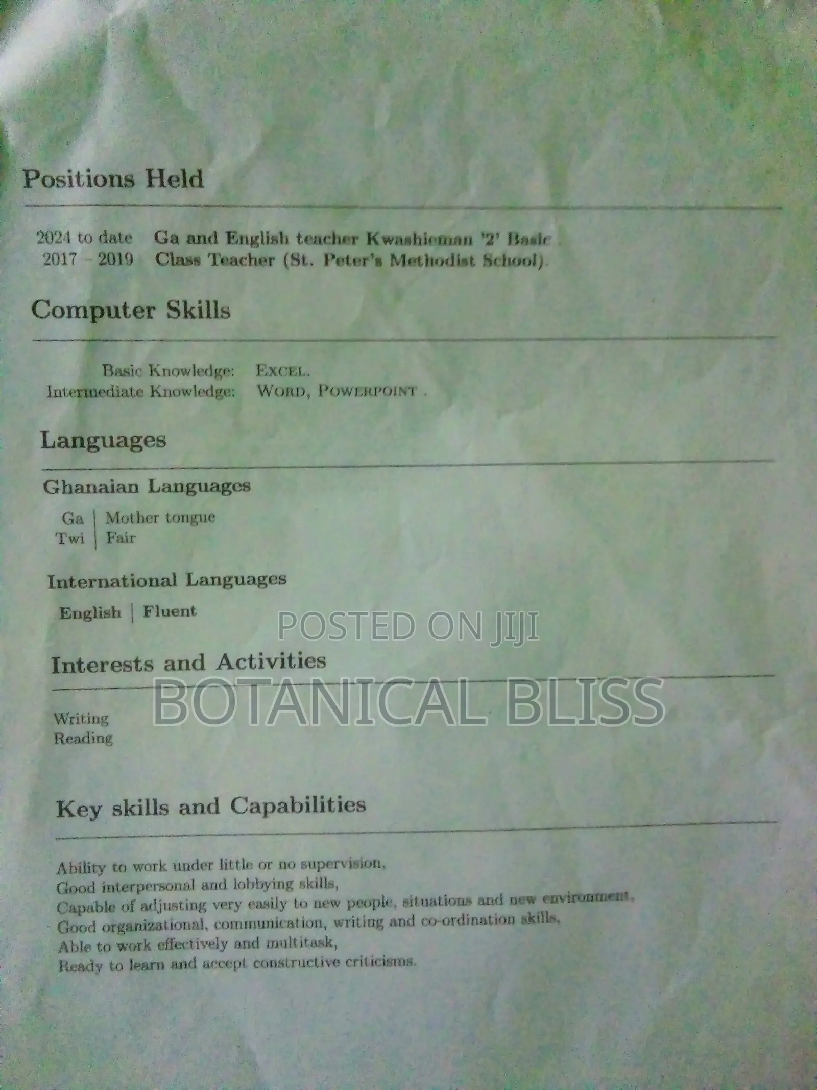English Facilitator