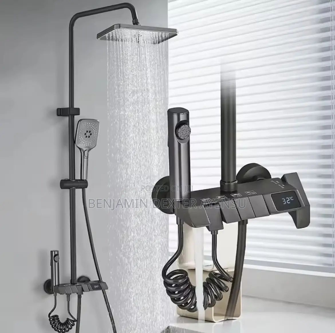 Piano Shower With Led Lights
