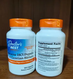 Betaine HCL Pepsin Gentian Bitters, 120 Capsules (Gut Health)