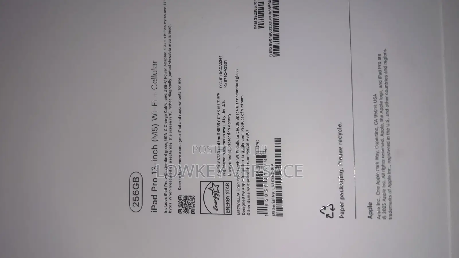 New Apple iPad Pro 13 (2024) 256 GB Gray