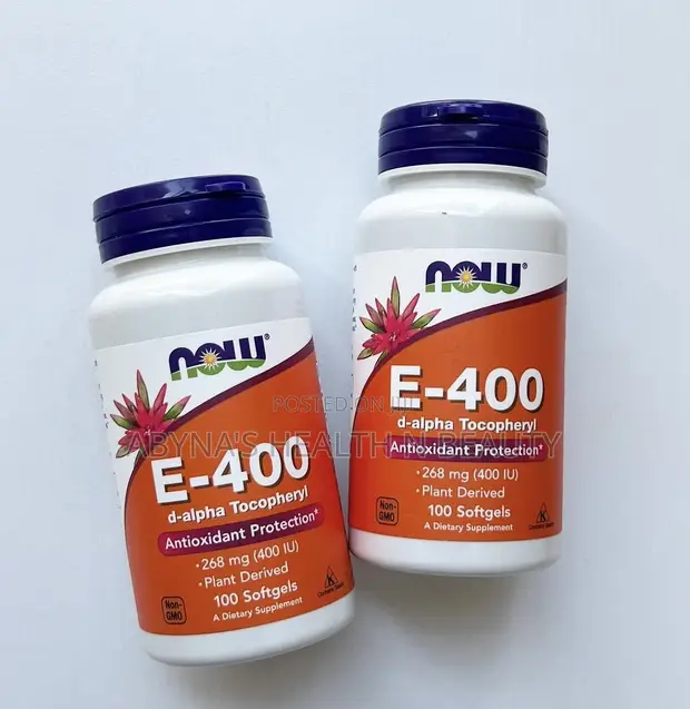 Vitamine E-400 Now Foods, 100 Capsules, Antioxydant – Neuf Sous Blister
