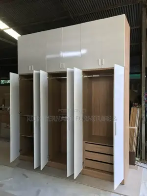 Modern Elegant 6 Doors Laminated Wardrobe