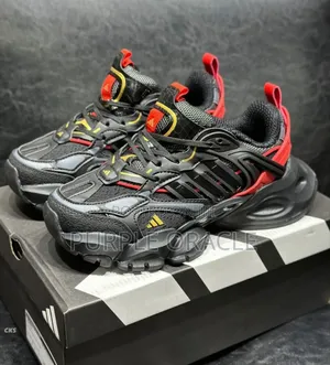 Adidas Xlg Runner Black, Red, And Gold