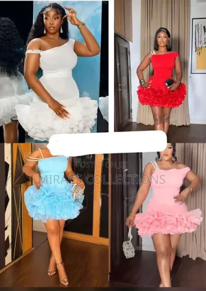 Pearl-Edge Flounce Dress