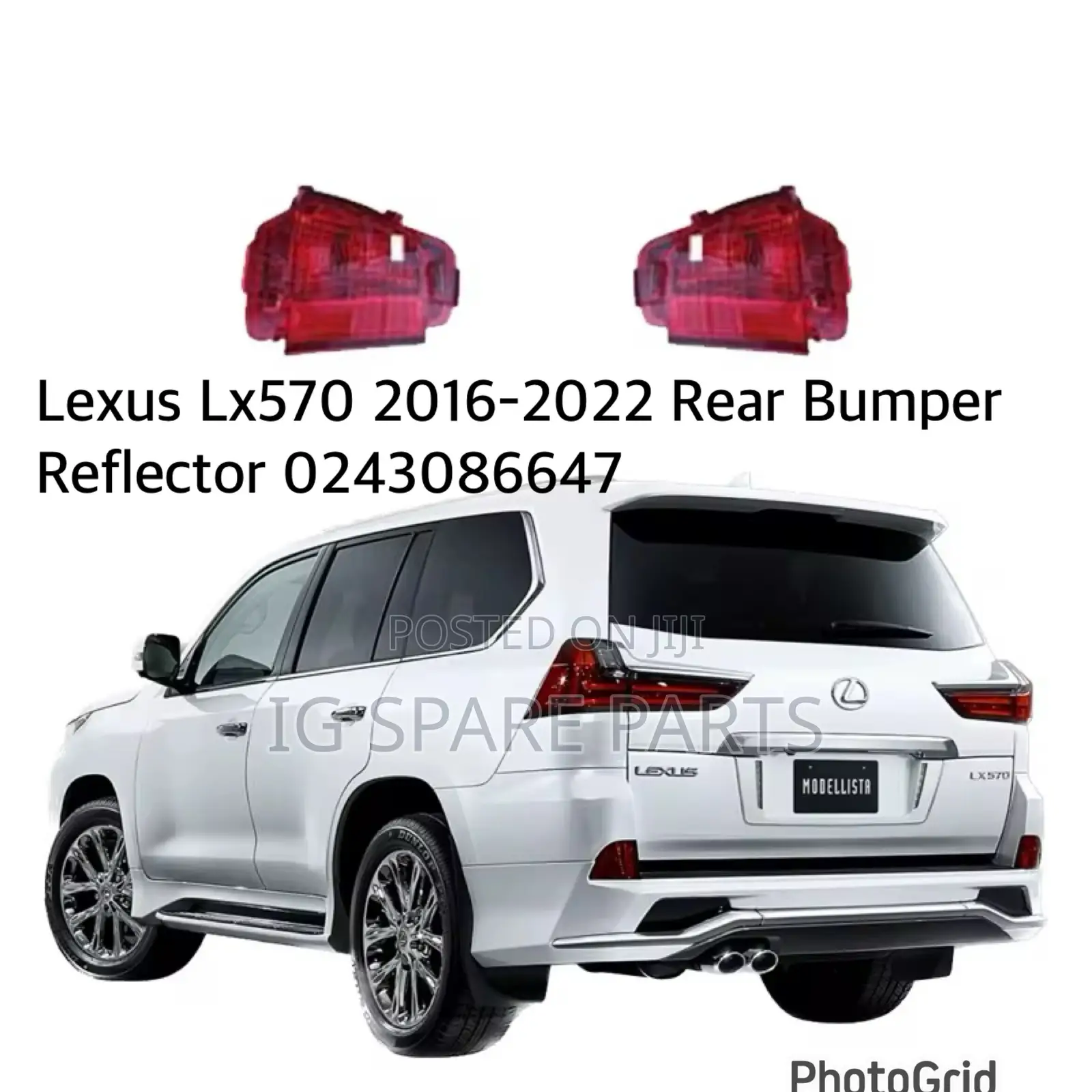 Lexus Lx 570 2016-2021 Rear Bumper Reflector