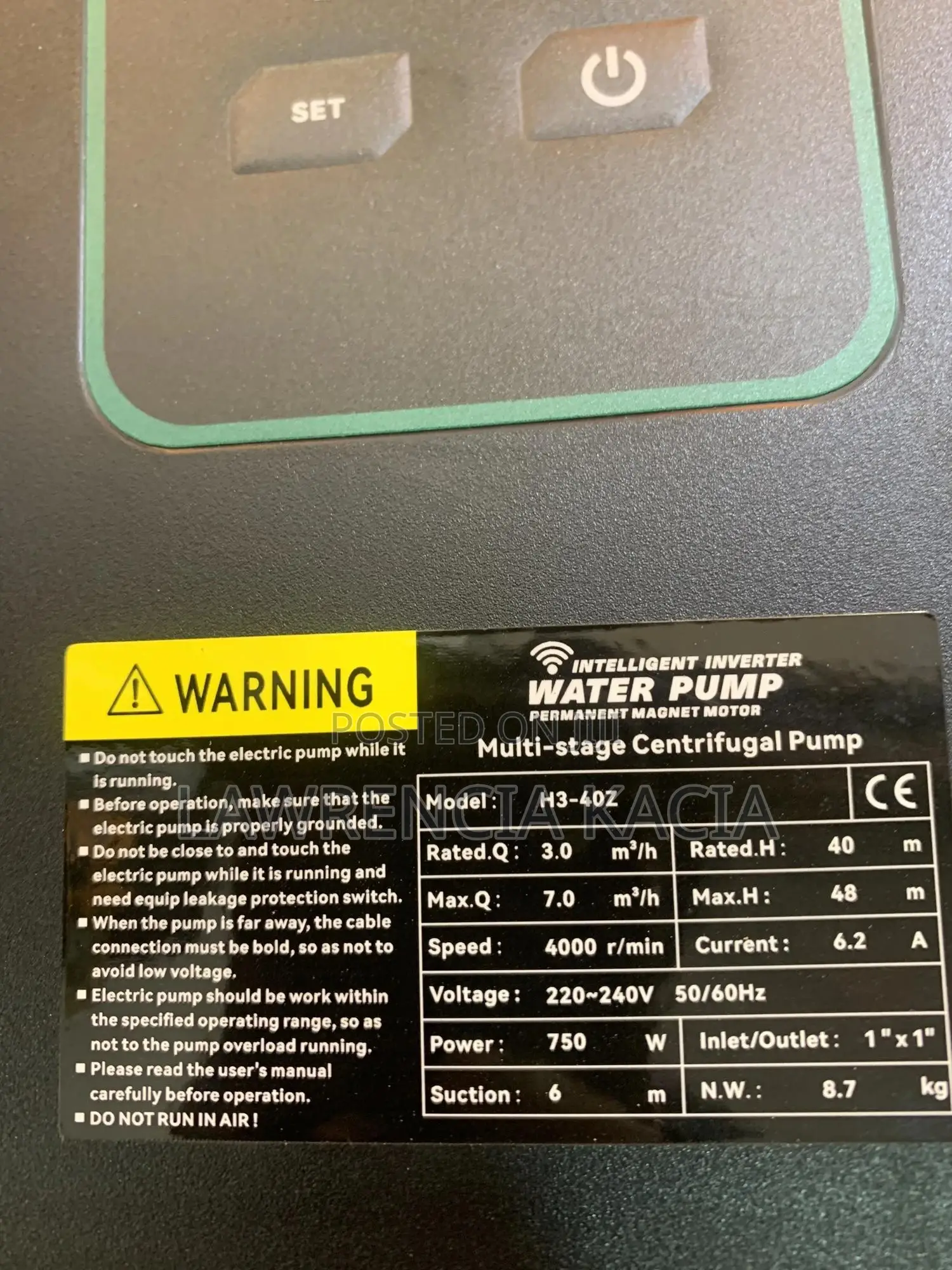 Intelligent Inverter Water Pump