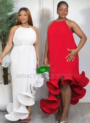 Raffled Halter Elegant Dress