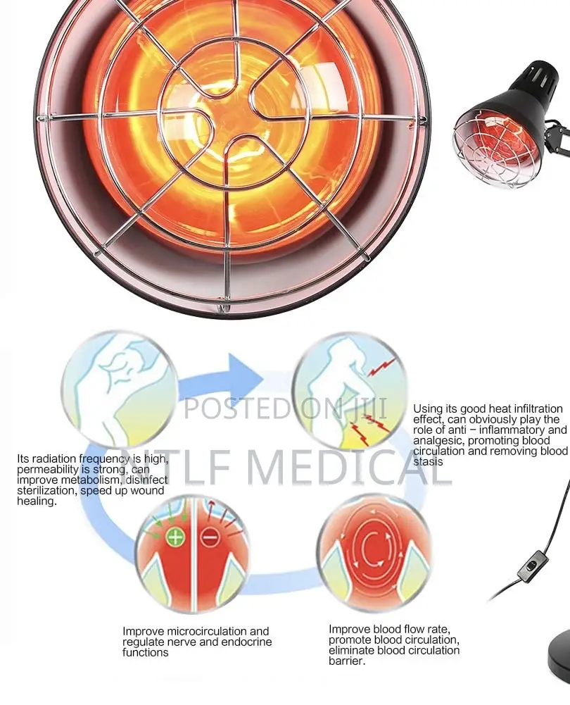 Infrared Lamp With Stand (5 Bulbs)