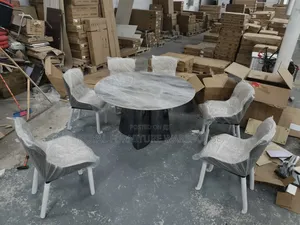 Marble-Patterned Dining Set