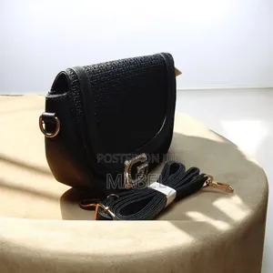 Classic Black Textured Cross Body Bag