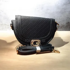 Classic Black Textured Cross Body Bag