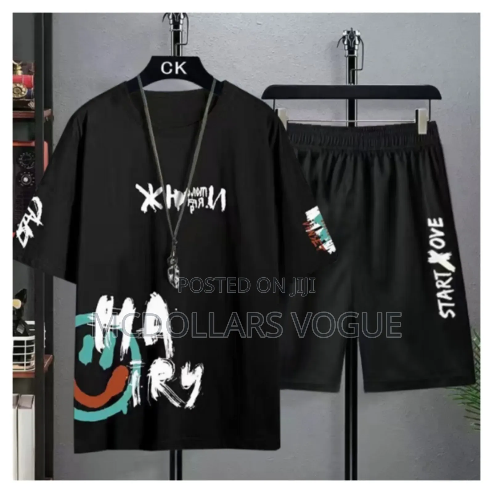 Men Top N Down Shorts, Black