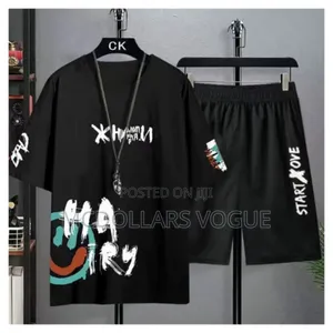 Men Top N Down Shorts, Black