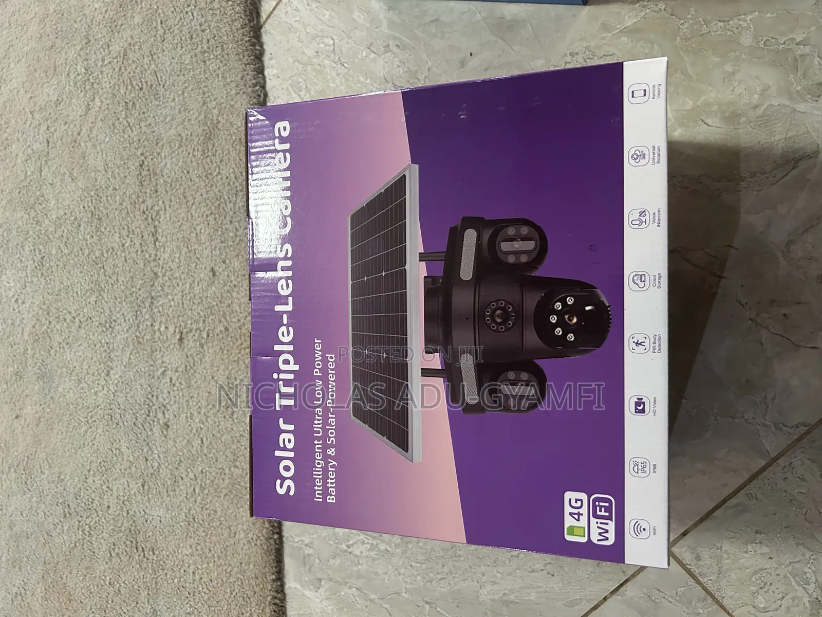 Wistino 12mp 4g Sim Card Outdoor Solar Security Camera.