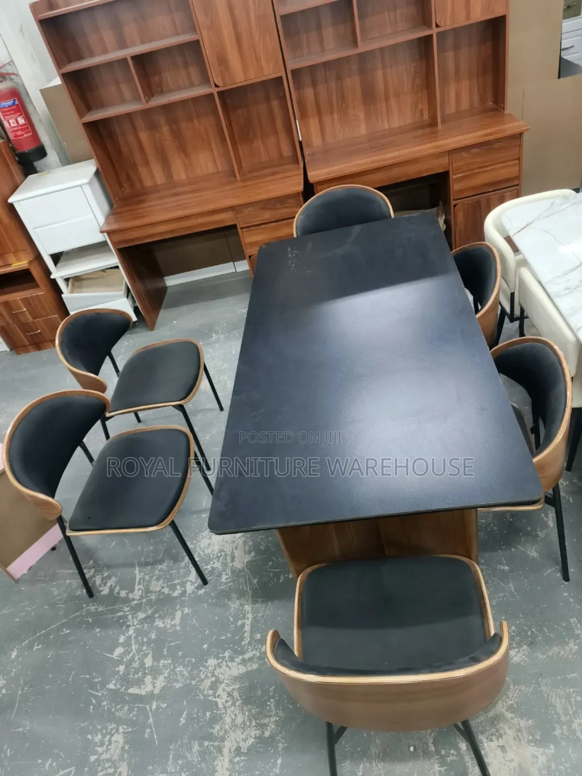 Mid-Century Curved-Back Dining Suite (Dining Set)