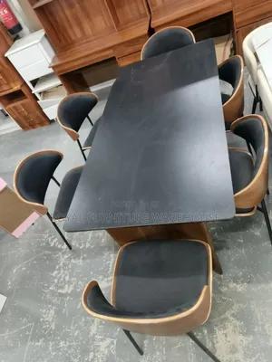 Mid-Century Curved-Back Dining Suite (Dining Set)