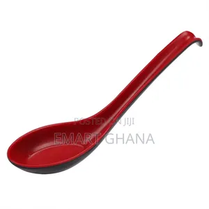 6pcs Plastic Chinese Won Ton Soup Spoons For Homes Restaurants