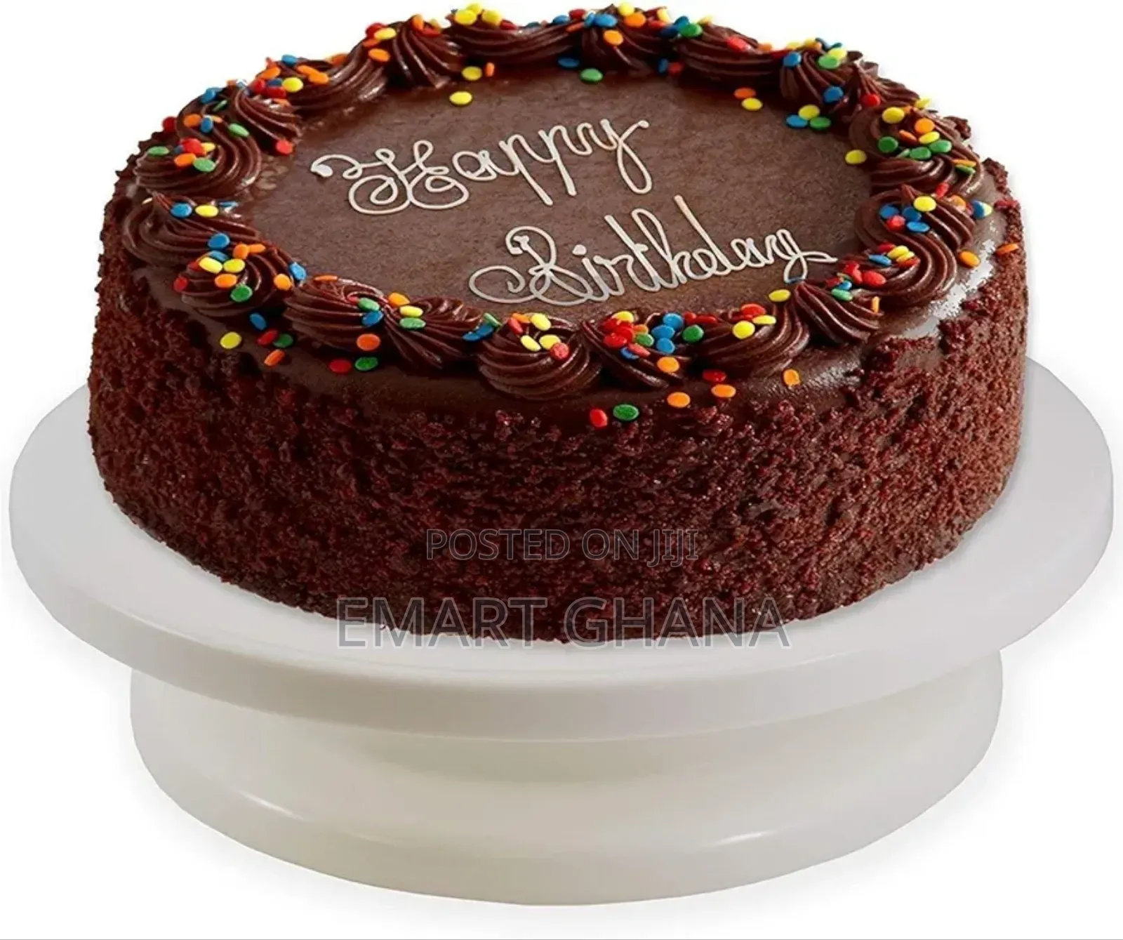 Plastic Cake Server 28 Cm, 360° Degree Rotating Revolving Cake Turn