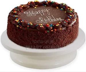 Plastic Cake Server 28 Cm, 360° Degree Rotating Revolving Cake Turn