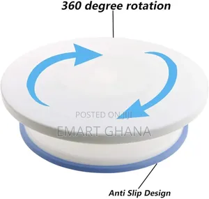 Plastic Cake Server 28 Cm, 360° Degree Rotating Revolving Cake Turn