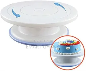 Plastic Cake Server 28 Cm, 360° Degree Rotating Revolving Cake Turn
