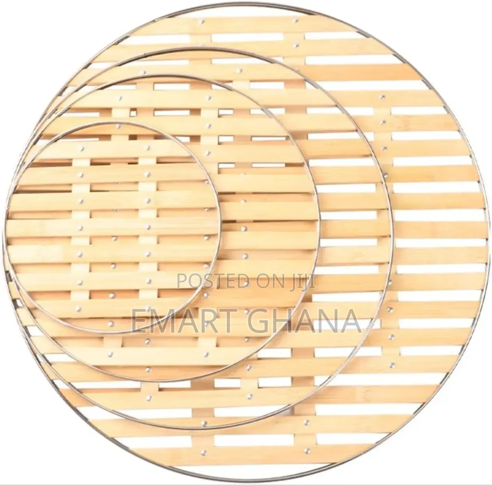 1pcs Bamboo Steaming Tray,Round Cooling Racks Pot Steamer Basket Rack