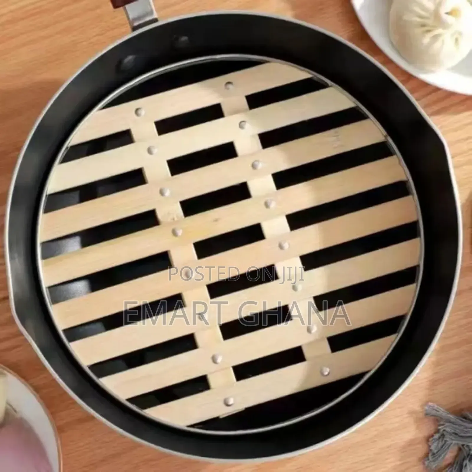 1pcs Bamboo Steaming Tray,Round Cooling Racks Pot Steamer Basket Rack