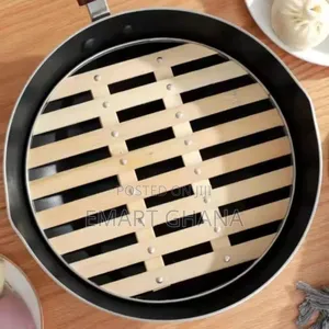 1pcs Bamboo Steaming Tray,Round Cooling Racks Pot Steamer Basket Rack