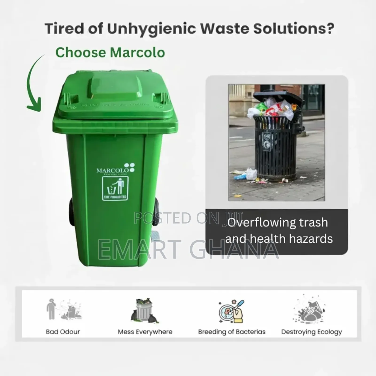 Wheelie Bin With Pedal | Durable, Easy-to-use Waste Bin With Wheels
