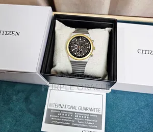 Citizen At2544-64e Quartz Eco-drive Chronograph Tachymeter.
