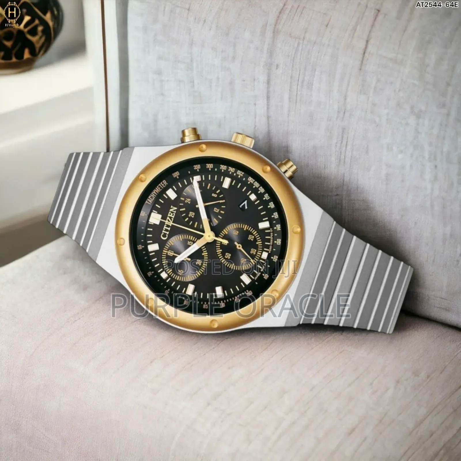 Citizen At2544-64e Quartz Eco-drive Chronograph Tachymeter.