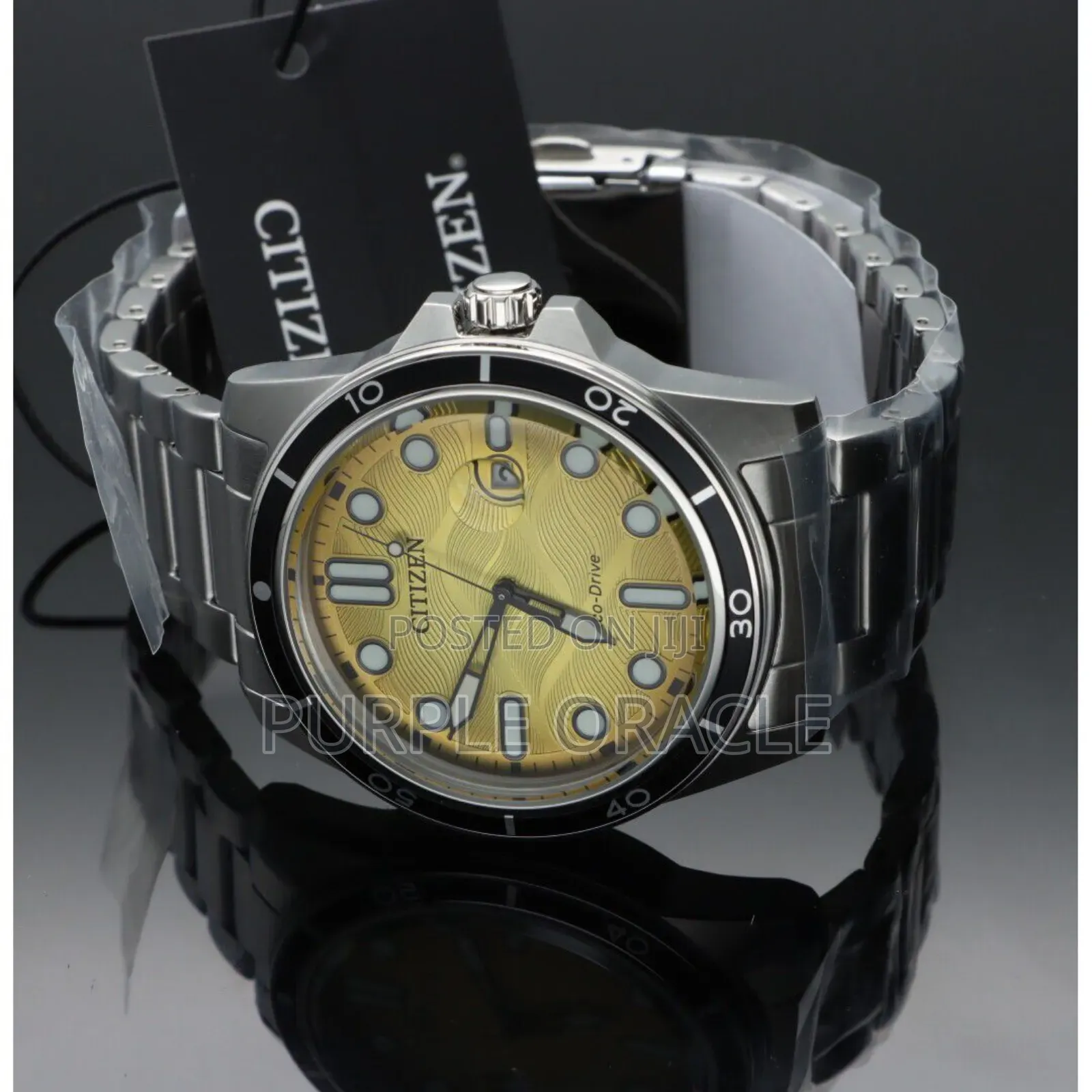 Citizen Eco-drive Marine 1810 Steel Solo Time Men's Watch Aw1816-89x
.
