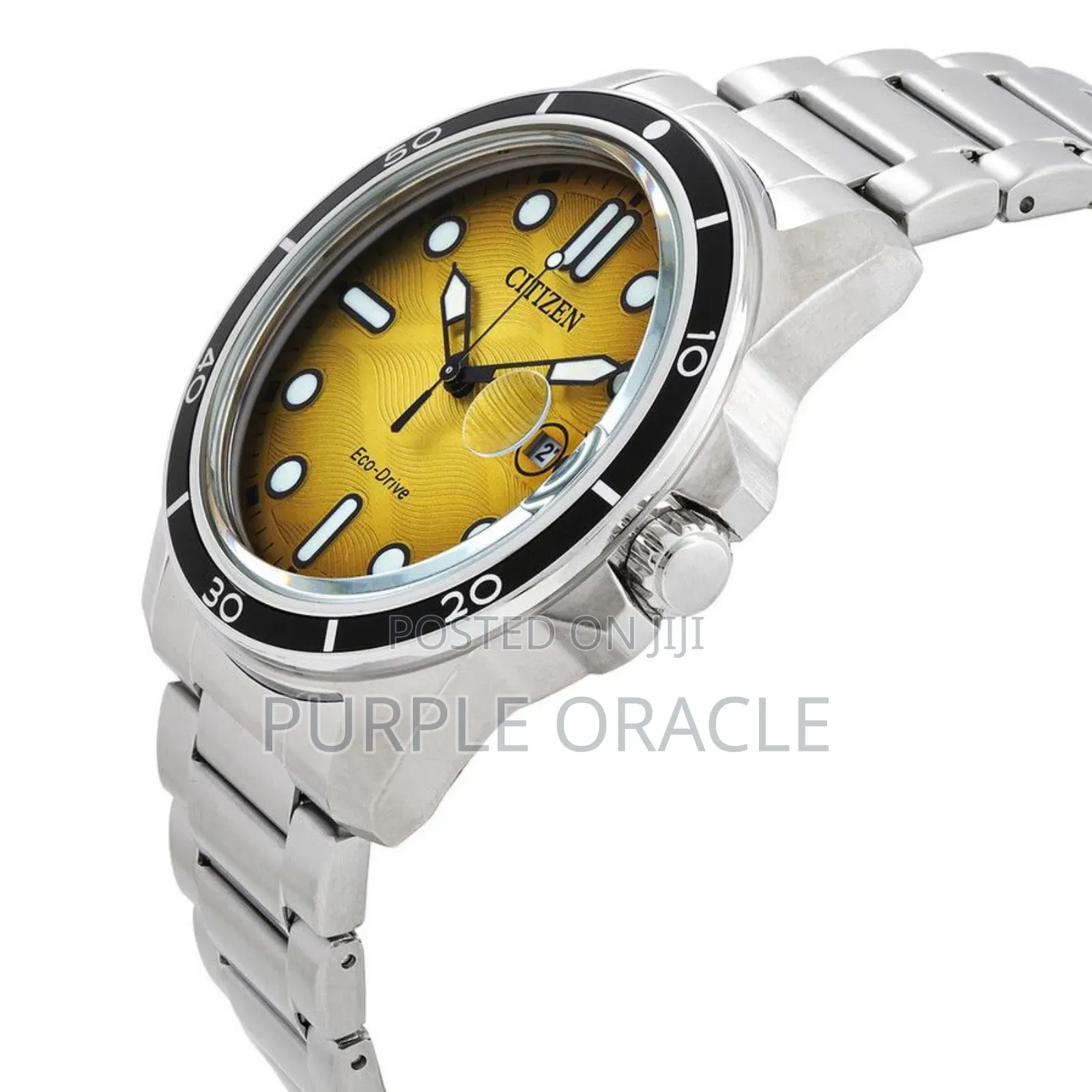 Citizen Eco-drive Marine 1810 Steel Solo Time Men's Watch Aw1816-89x
.