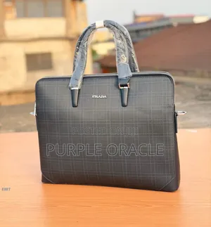 Prada Leather Laptop Bag.