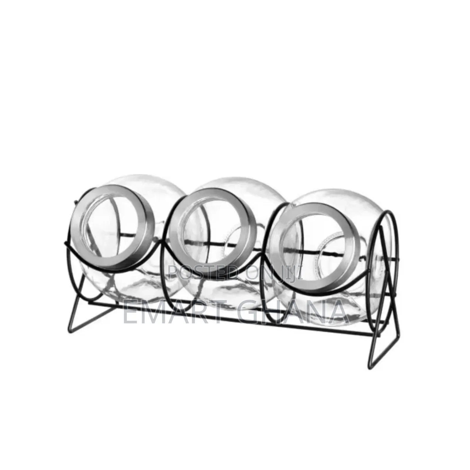 Set Of 3 Containers 1.5l On Stand
