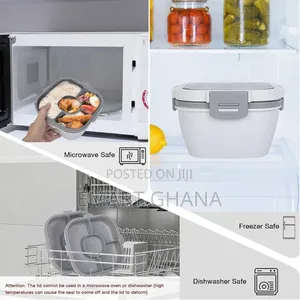 1700ml Bento Lunch Box With Divider And Sauce Container, Lunch Box,