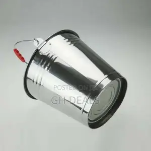 36cm Stainless Steel Bucket - Silver