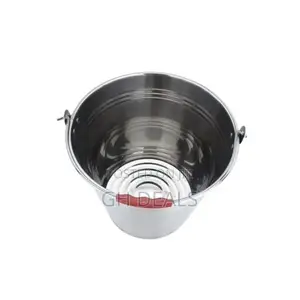36cm Stainless Steel Bucket - Silver