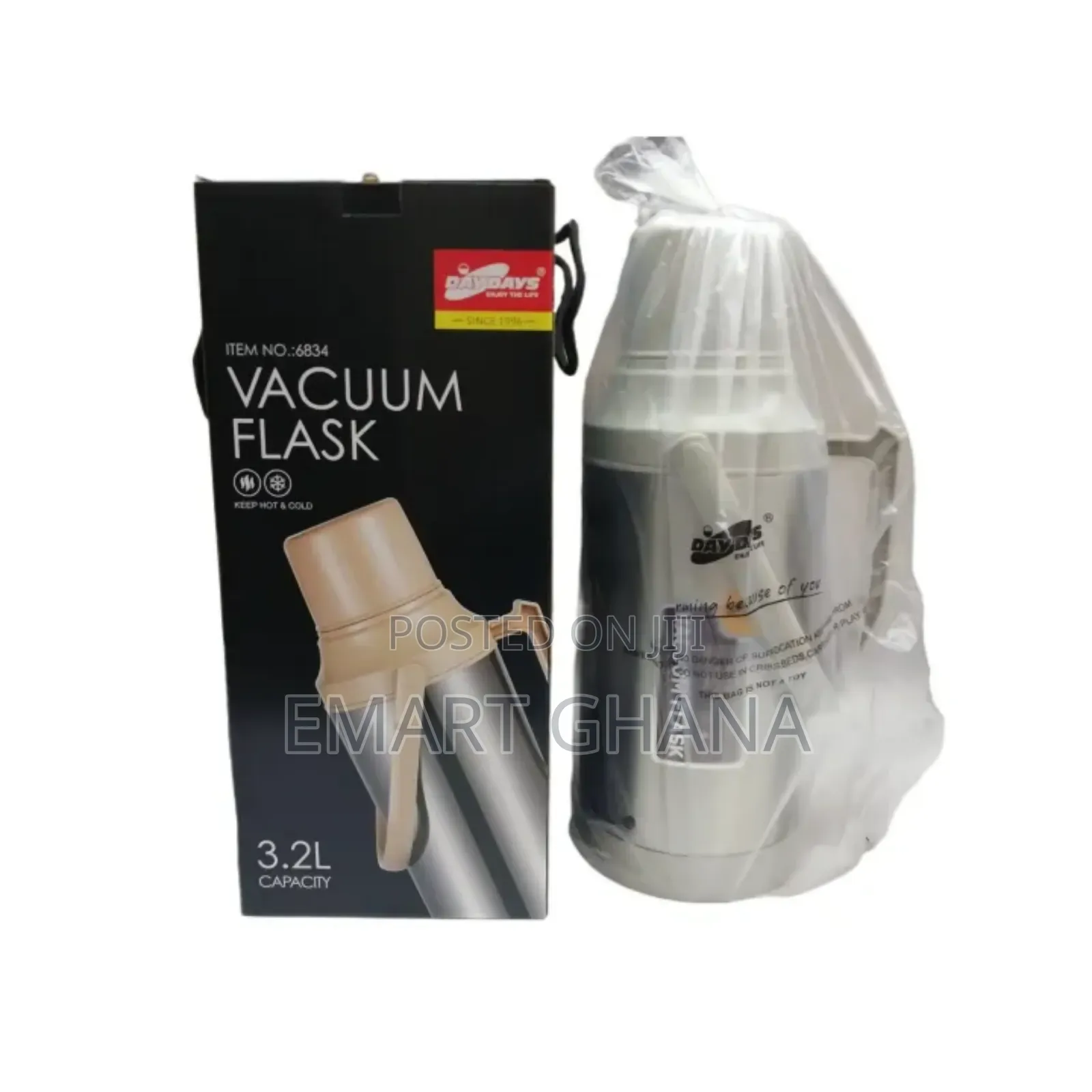 Thermos Household Stainless Steel Body Thermos Flask 3.2 Liter