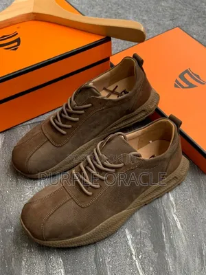 Men's Brown Suede Lace Up Sneakers