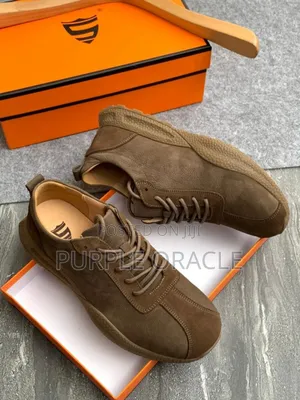 Men's Brown Suede Lace Up Sneakers