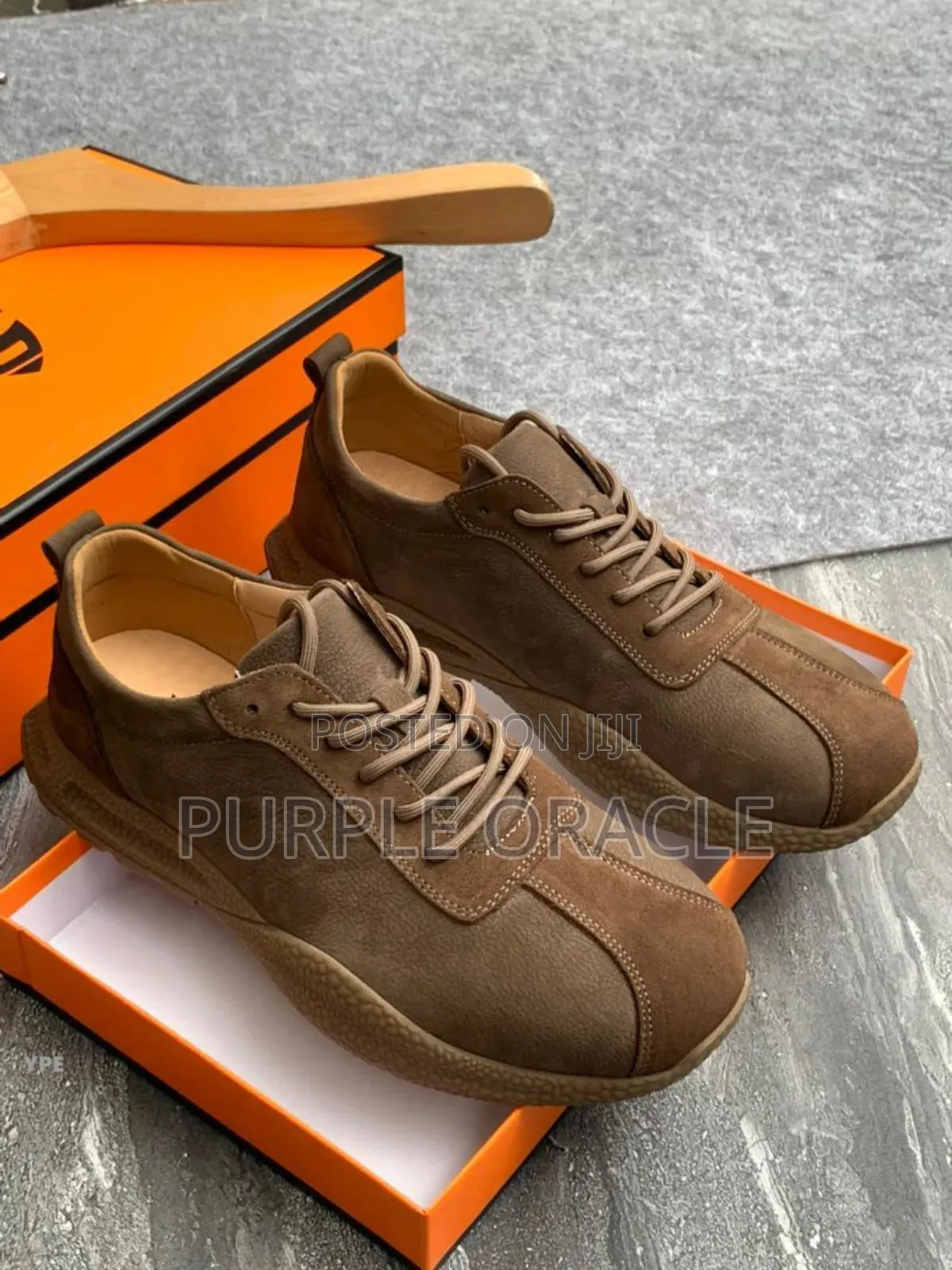 Men's Brown Suede Lace Up Sneakers
