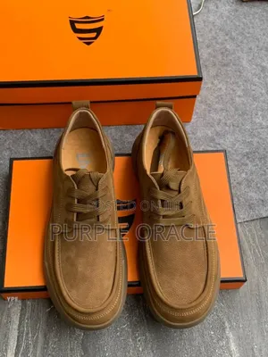 Brown Suede Designer-style Casual Leather Sneakers For Men