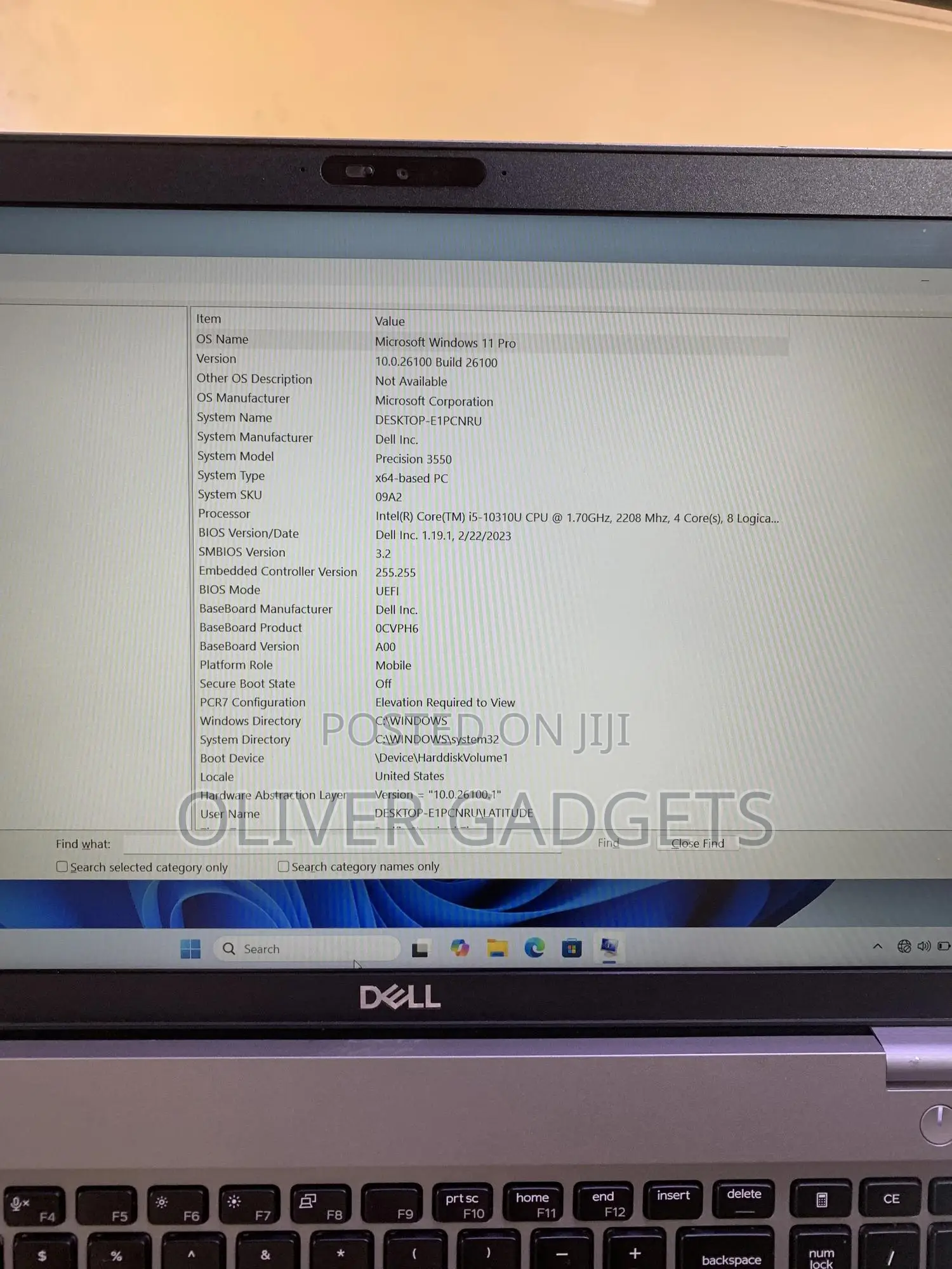 Laptop Dell Precision 3550 16GB Intel Core i5 SSD 256GB