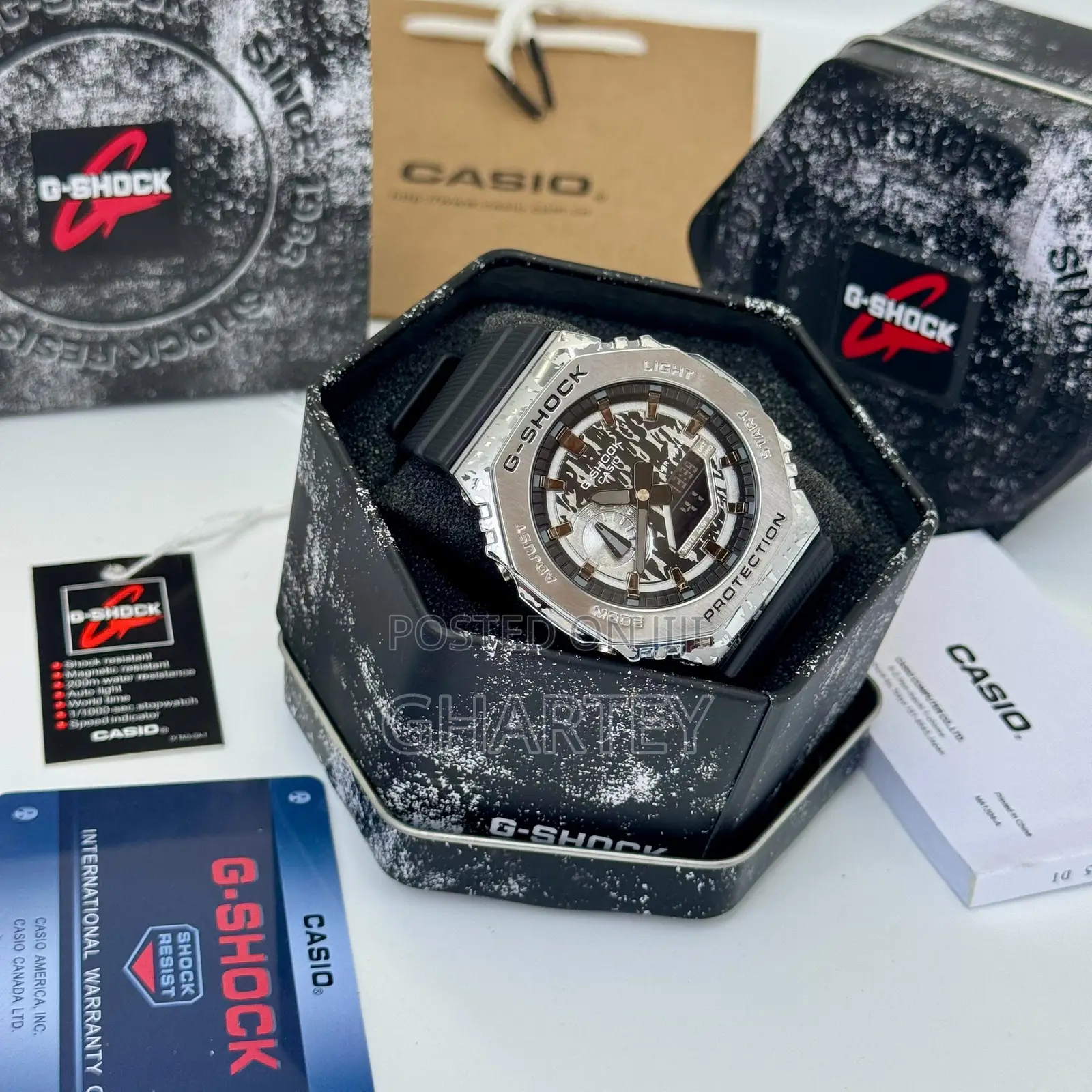 Gshock 200m Waterproof Dual Time Quality Watch