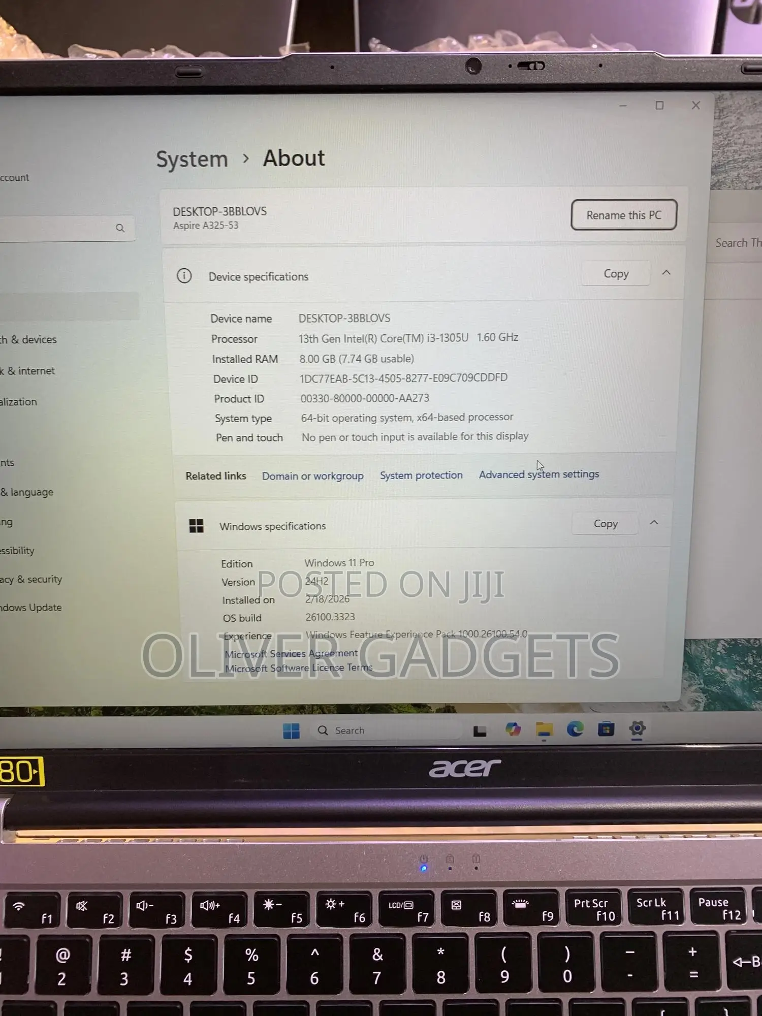 Laptop Acer Aspire 3 8GB Intel Core i3 SSD 256GB