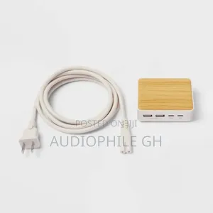 Heyday 4 Port Charging Hub Horizontal 2c + 2a - White Pine Wood