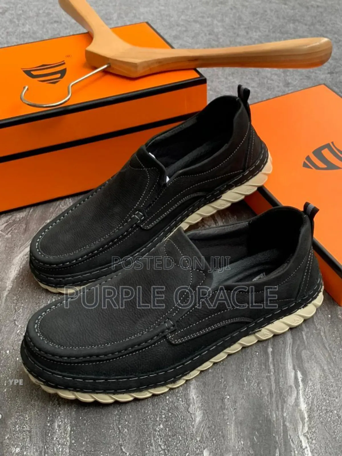 Black Men's Casual Slip-on Loafers