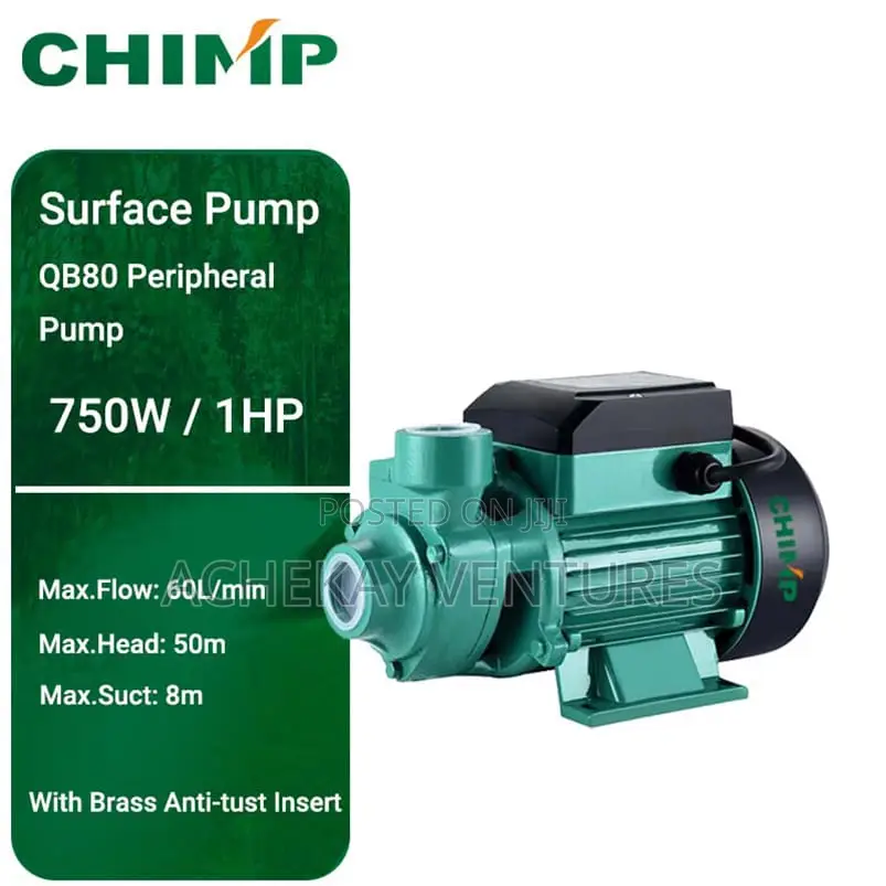 Chimp Water Pump Qb80 – 1hp Copper Motor