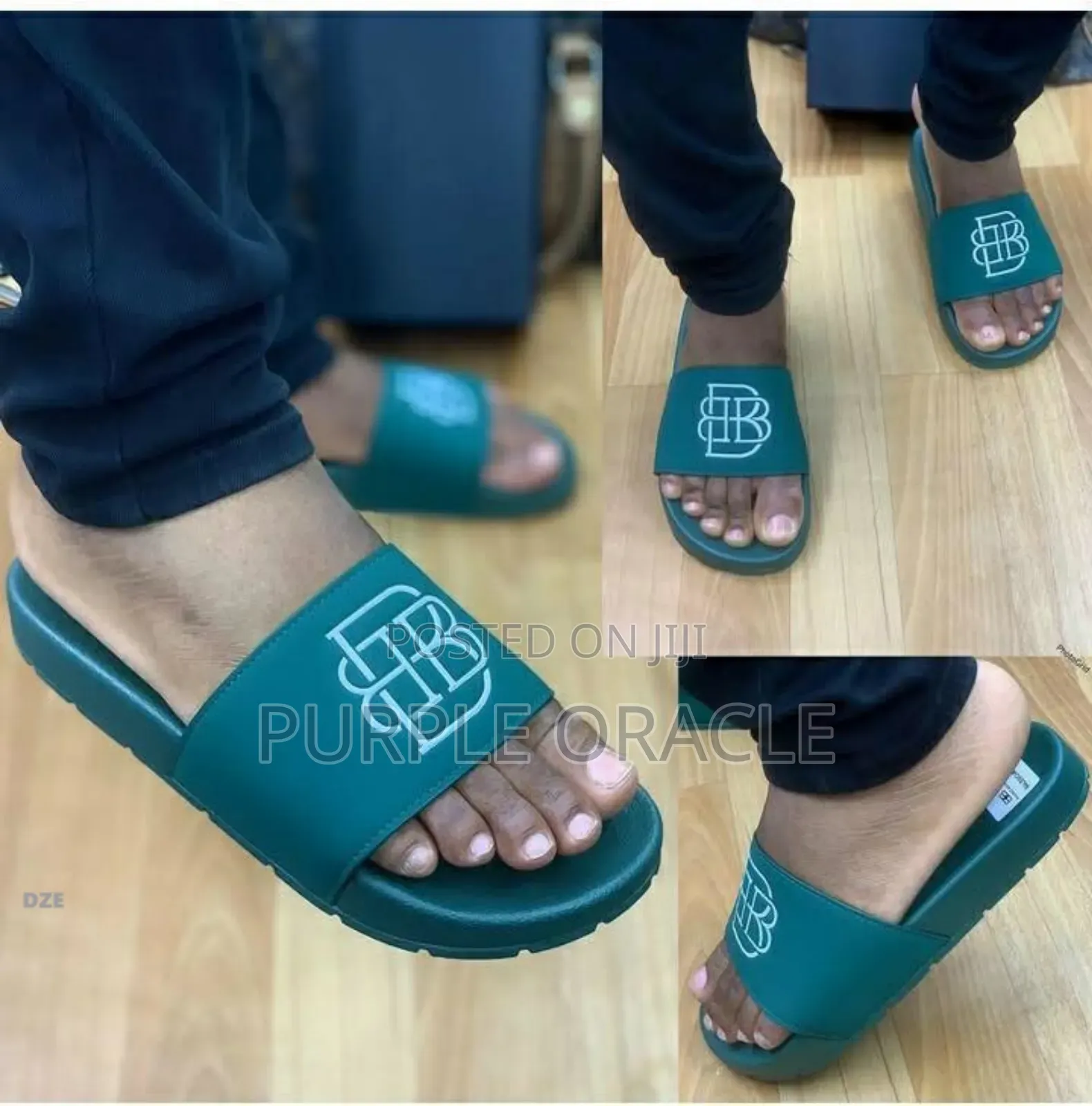 Balenciaga Black Slides For Gentlemen